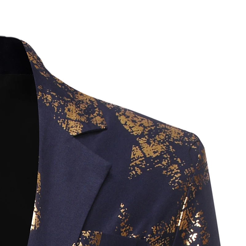 Shenrun мужские спортивные пиджаки Черный Темно-синий, золотой пиджак с принтом Свадебный костюм Блейзер в повседневном стиле певец и ведущий DJ концертные Пиджаки Костюмы