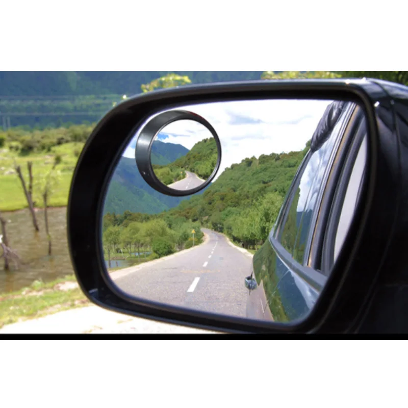 Автомобильное регулируемое на 360 градусов зеркало для слепого пятна, круглое выпуклое зеркало с широким углом обзора, маленькое круглое боковое зеркало заднего вида с повязкой на глаза, Парковочное зеркало