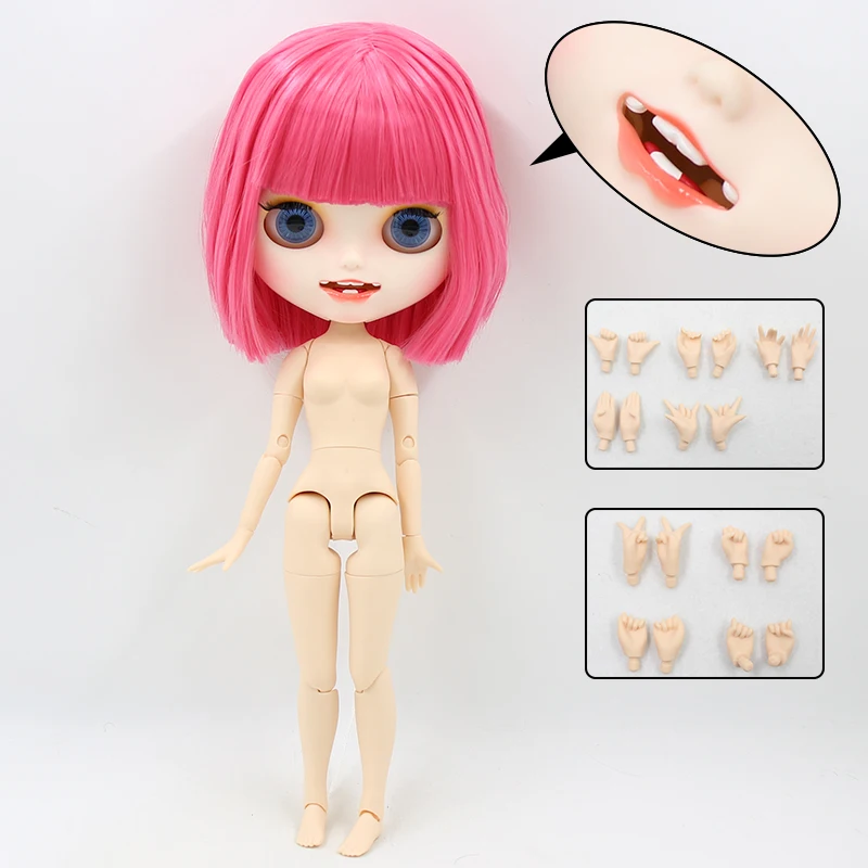 ICY factory blyth doll joint body bjd toy custom doll naked doll with hands AB matte face on sale 1/6 30cm - Цвет: doll and hands AB