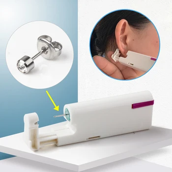 

1PC Disposable Sterile Ear Piercing Unit Cartilage Tragus Helix Piercing Gun NO PAIN Piercer Tool Machine Kit Stud Choose Design