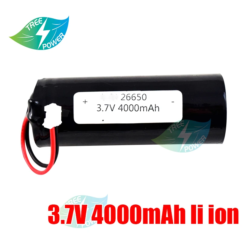 

3,7 V 4000mAh 26650 защищенная литиевая батарея 26650 перезаряжаемые литий-ионные батареи для фонариков/электронных сигарет