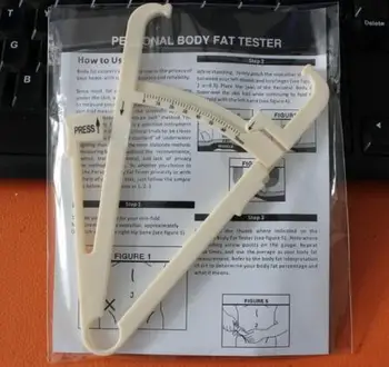 

DHL 500pcs practical Body Fat Caliper Skin Analyzer Measure Charts Fitness Slim Keep Health Tester Body Fat Monitor Meter