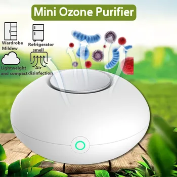 

Mini Air Ozonizer Portable Air Purifier Deodorizer Ozone Ionizer Generator Sterilization Filter Household Fridge Purifier Clear