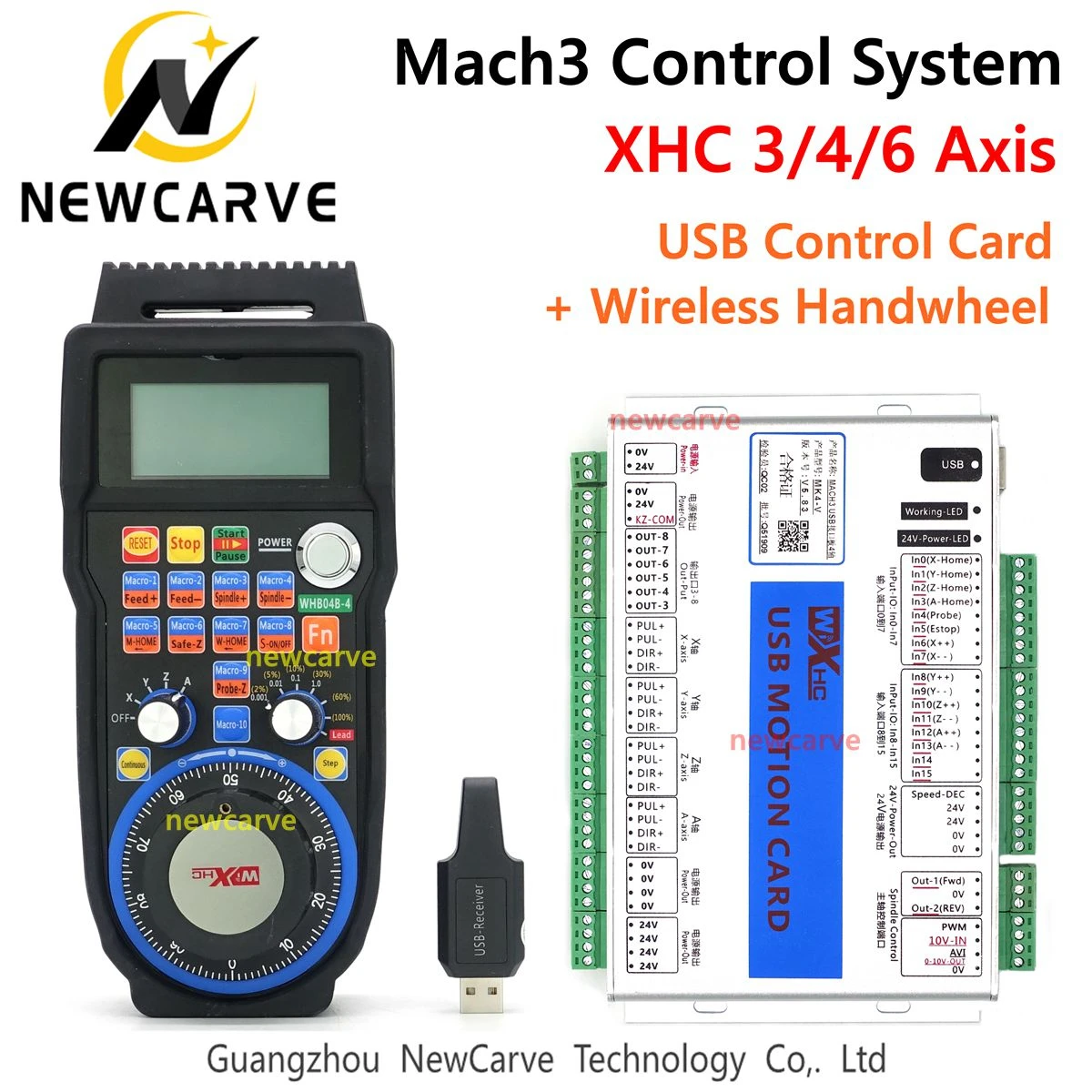 【DE/EU】6 Axis CNC MACH3 Wireless Electronic Handwheel Hand Controller USB WHB04B 