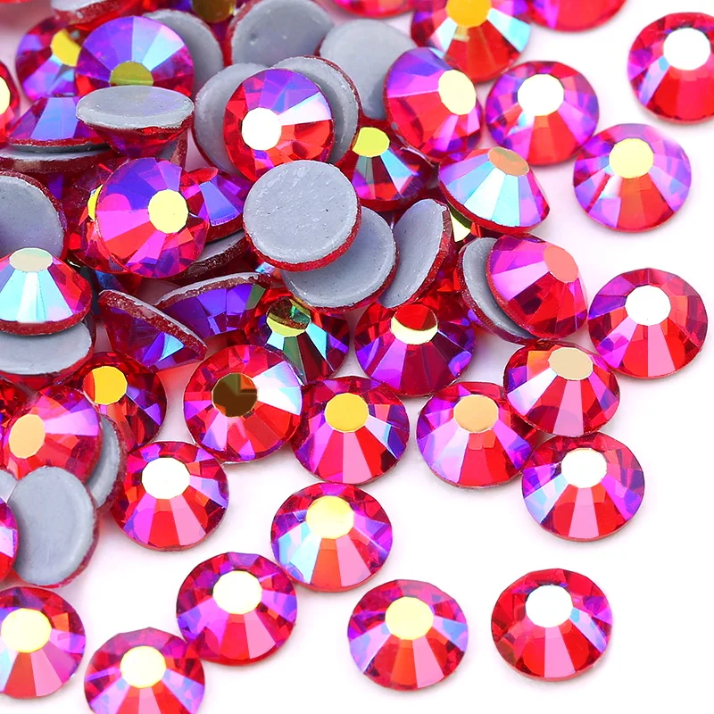 Multi-Color Crystal AB Hot Fix Rhinestones for Nail Art and Fabric Garments