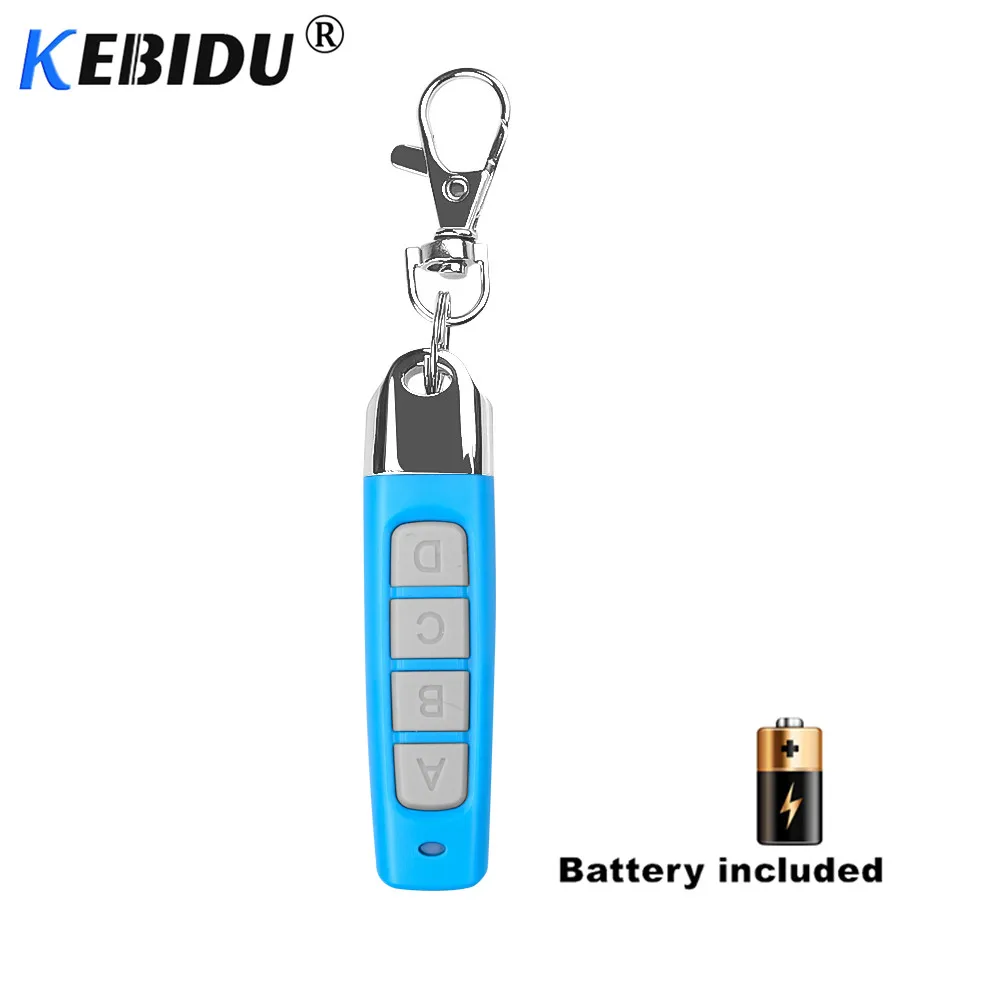 

KEBIDU 433MHZ Garage Gate Door Remote Control Auto Pair Copy Remote Garage Door Opener Remote Control Duplicator 4 Key Buttons