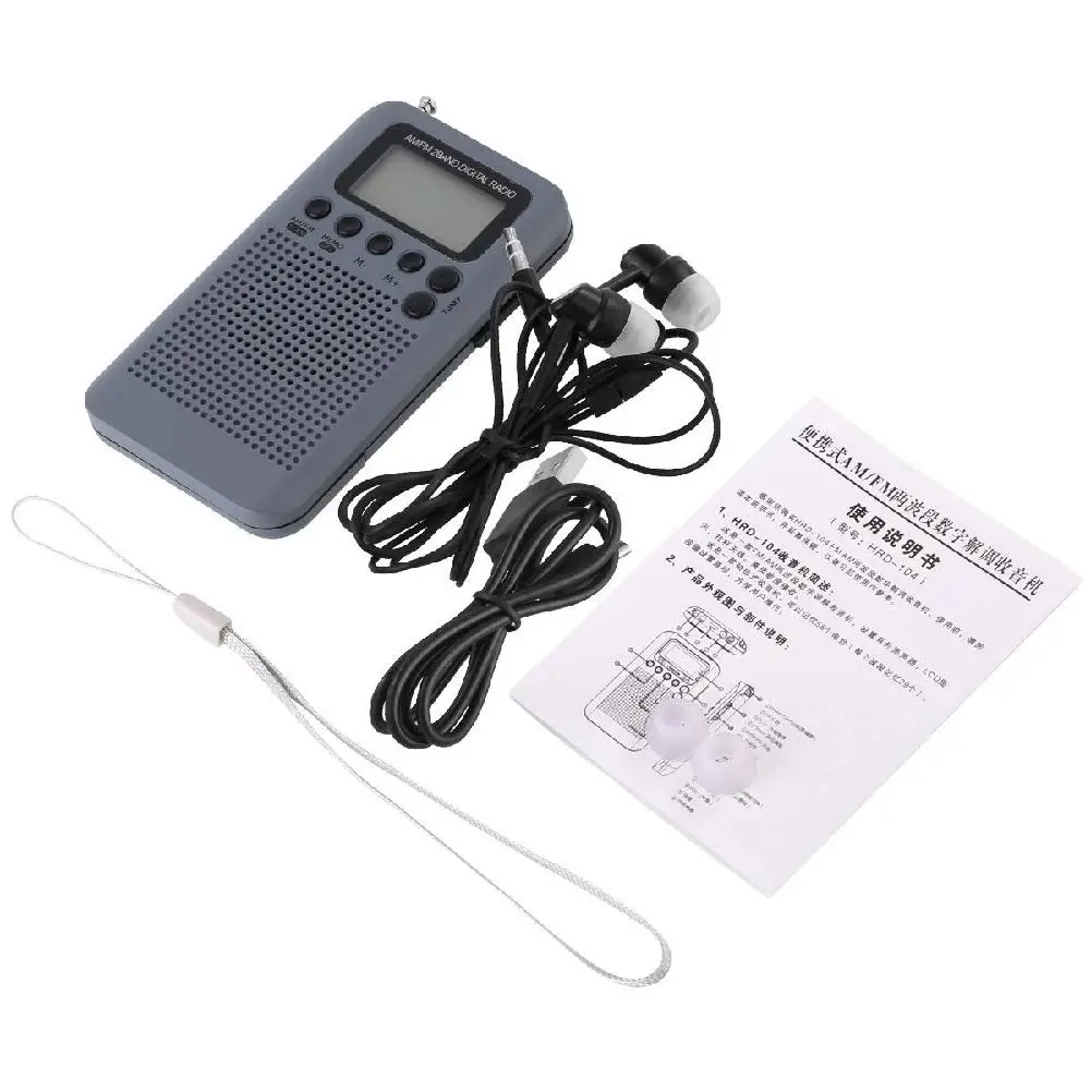 Portable AM FM 3 5mm Headphone Jack For Camping Two Band Radio with Alarm Clock Sleep Timer Stereo Radio