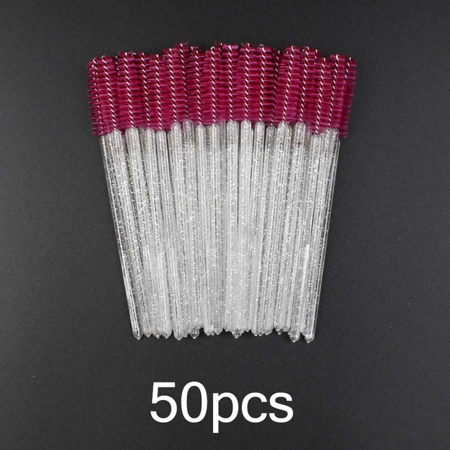 Crystal Eyelashes Brush Comb 25/50Pcs Eye Lashes Extension Mascara Wands Makeup Professional Makeup Beauty Tool