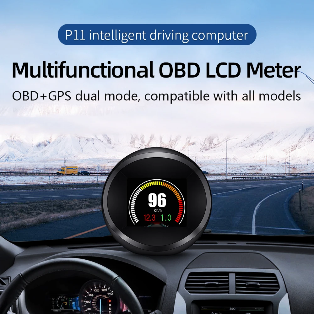2021 Upgrade Auto Head-Up Display GPS OBD Dual System A-Säulenverkleidung Installieren Sie ECU RPM MPH/KMH Für Fahrzeuge 