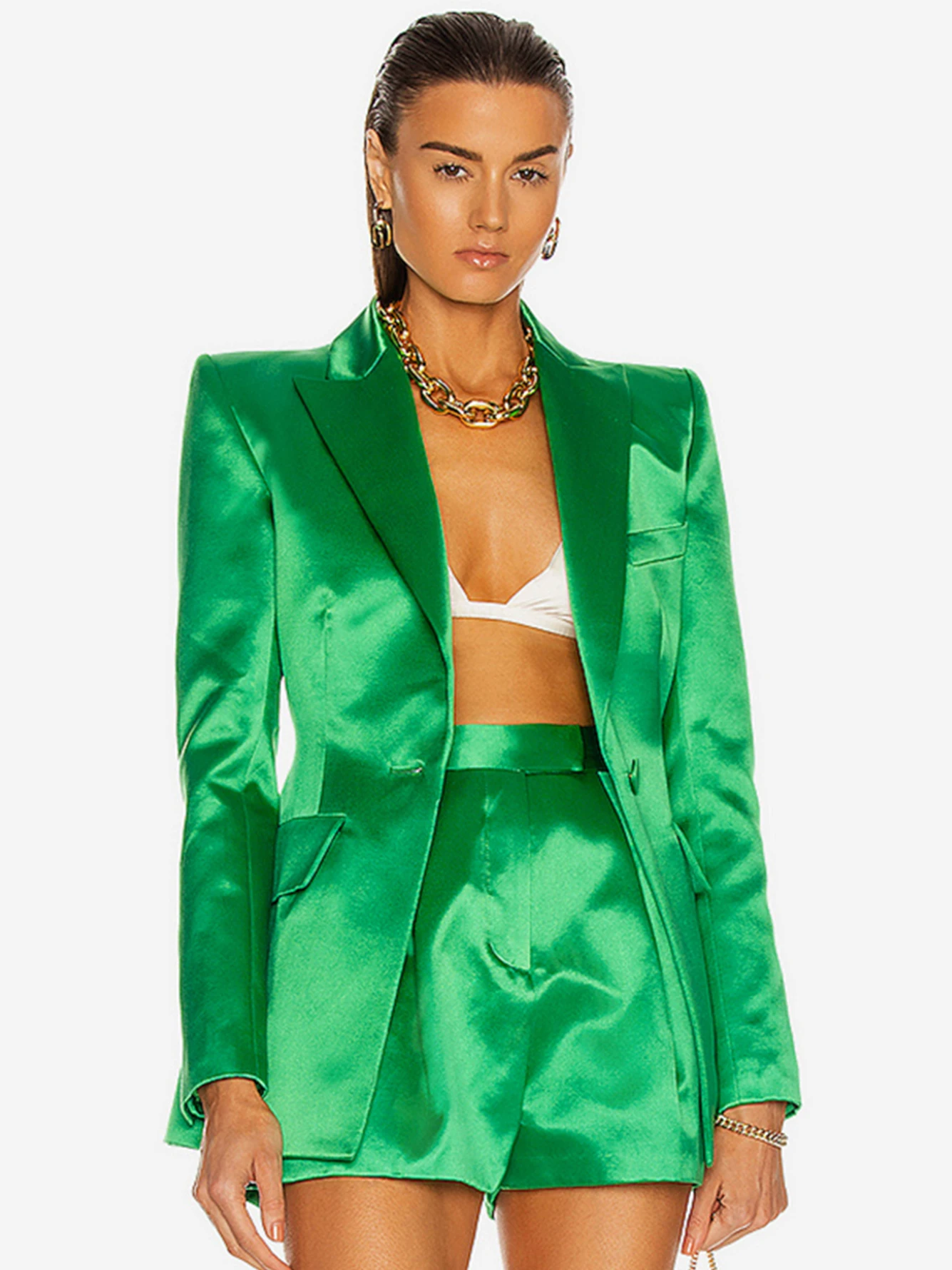 Adyce 2022 New Spring Fashion Outwear Women 2 Two Pieces Sets Sexy Long Sleeve Coat &ampShorts Button Club Party Casual Female |