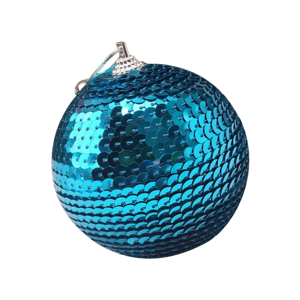 8 см Рождественская елка шар-безделушка подвесное украшение для домашней вечеринки декор блестки Стразы блестящий шар высокое качество - Цвет: E