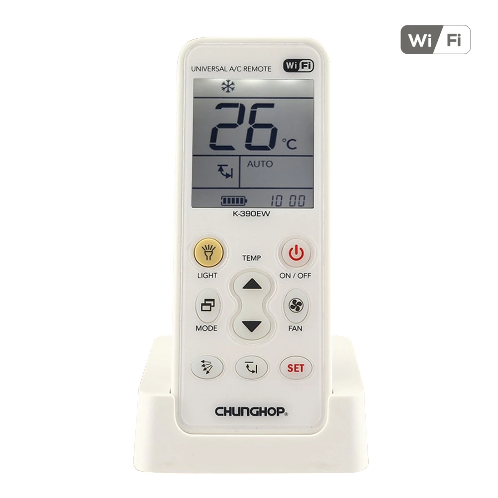 K-390EW Air Conditioner Remote Control K-390EW Ultra Remotely APP Phone control WiFi Universal For Any air conditioner With base - Цвет: K-390EW
