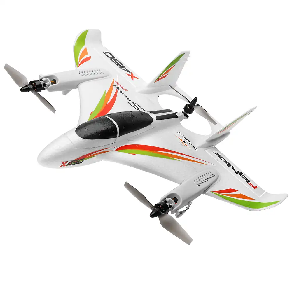 aircraft diy assemble 6 way flying landing fixed wing rc plane