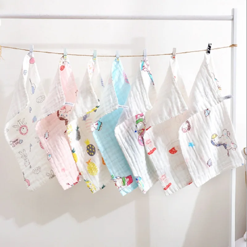 Baby Towel Cotton 6 layers Gauze Newborn Infant Toddler Face Towel Hand Bathing Bibs Handkerchief Children Soft Towel 25*50cm
