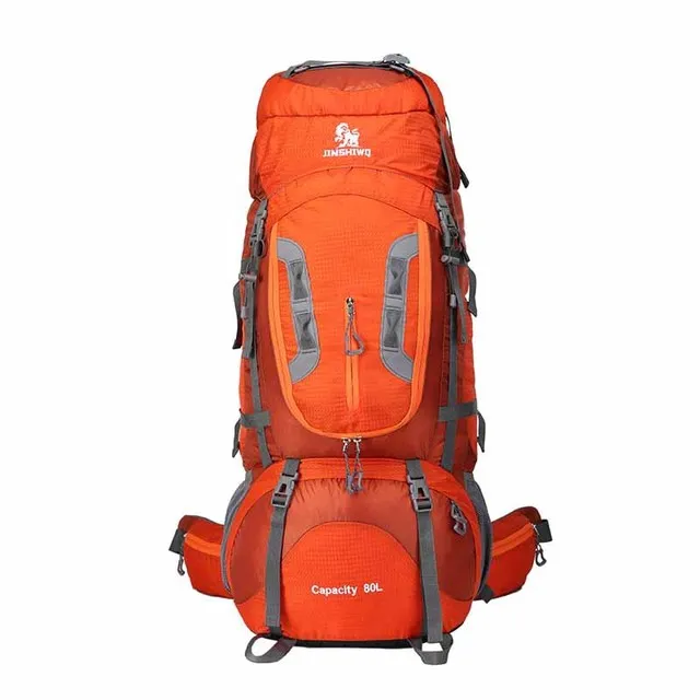 Orange 80L туристический рюкзак, походный военный рюкзак, лыжный горный альпинистский рюкзак, спортивная сумка, рюкзак для выживания - Цвет: Orange