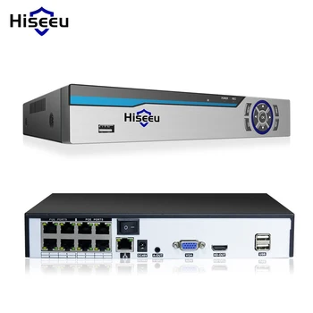 

Hiseeu Security 4K 8MP POE NVR 8CH Audio ONVIF H.265 Surveillance Security Video Recorder for POE IP 1080P 4MP 5MP 8MP Camera