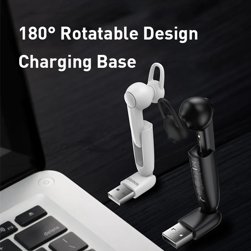 100 Official Original Baseus A05 Magnetic Charging Wireless Bluetooth Earphone Handsfree with Microphone Business USB Ear Hook