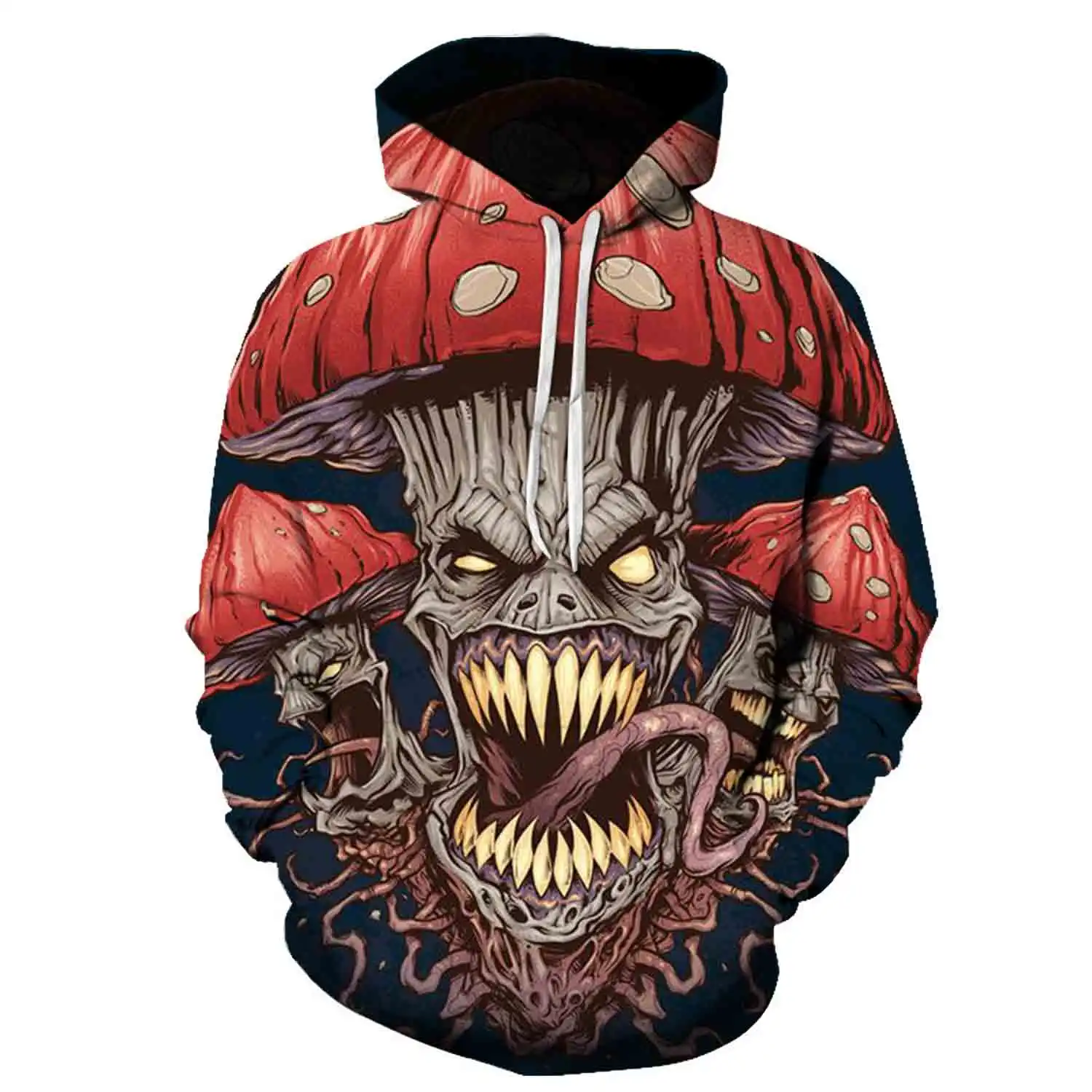 Mushrooms 3D Print Zipper Hoodies Sweatshirt Jacket Mens Womens Sports Coat Tops
