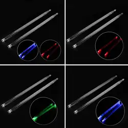 OOTDTY 5A акриловый световой барабанная палочка темные сцены Серебристые джазовая барабанная палочка
