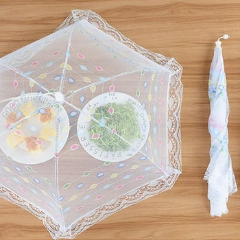 

Gauze Umbrella Food Cover Picnic Kitchen Anti Fly Mosquito Net Table Tent Meal Cover Table Mesh Food Cover Kitchen Tools