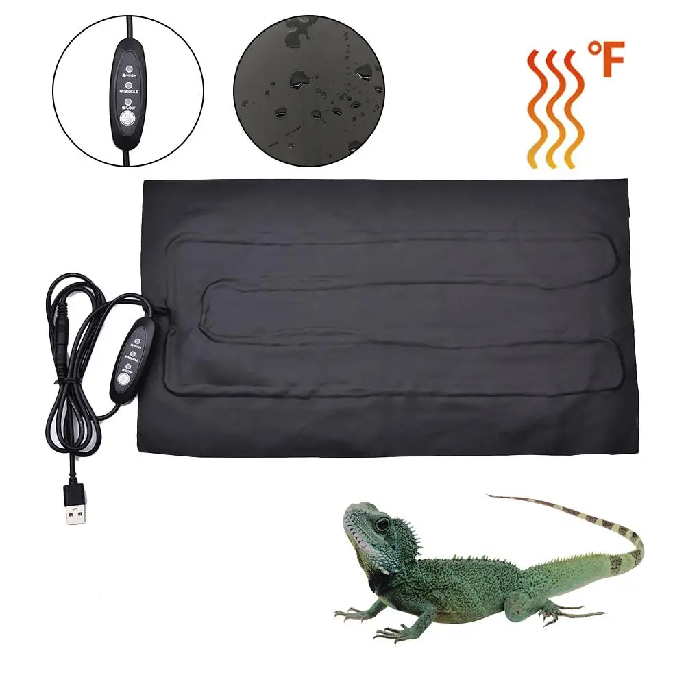 

Pet Reptile Heating Pad Timing Switch Temperature Controller Pet Warm Film Cushion PU Heating Cloth Electric Blanket Heat Mat