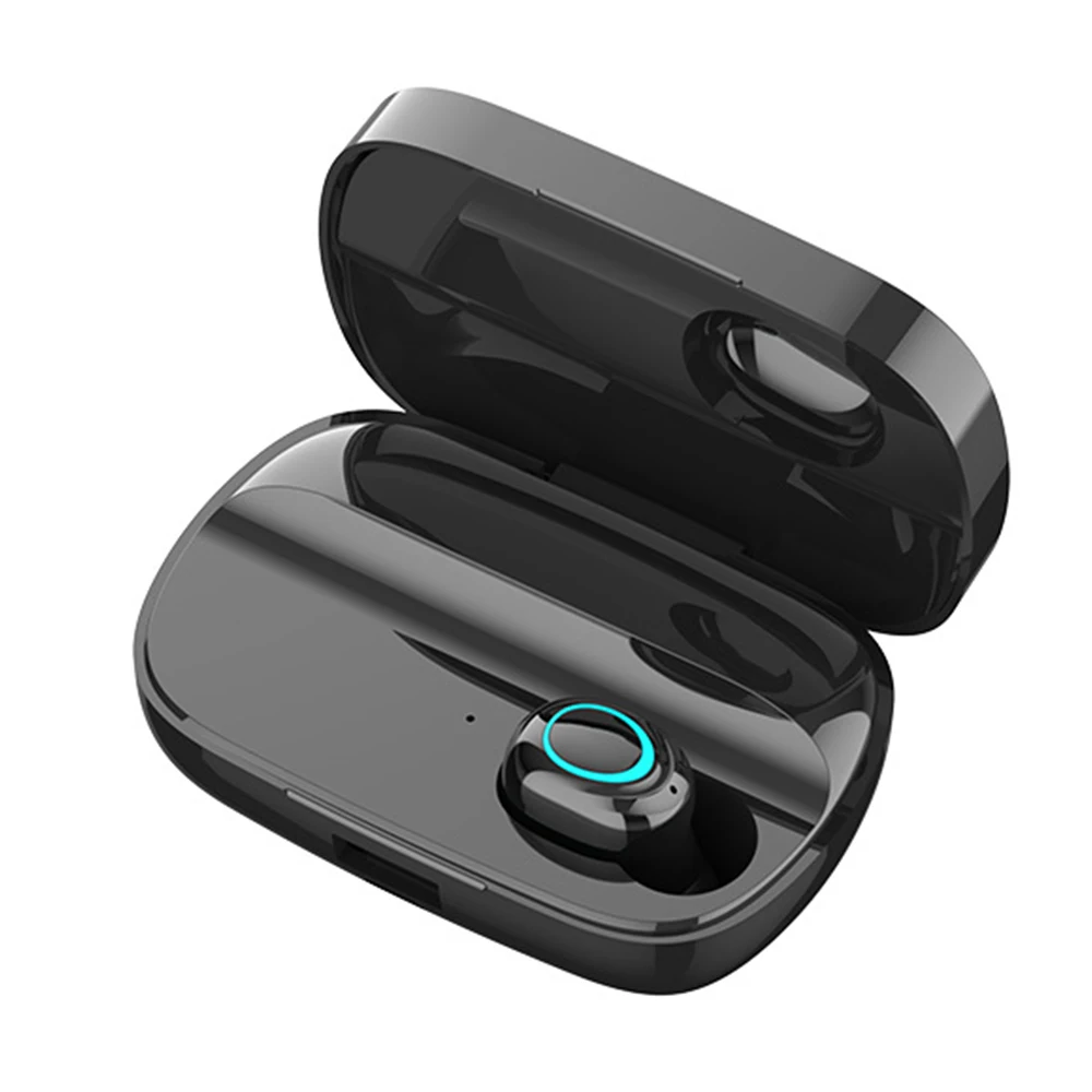 S11-TWS-Black-Single Bluetooth Беспроводные наушники с микрофоном светодиодный дисплей Bluetooth Наушники Hi-Fi стерео спортивные наушники с шумоподавлением - Цвет: S11-TWS-Black-Single