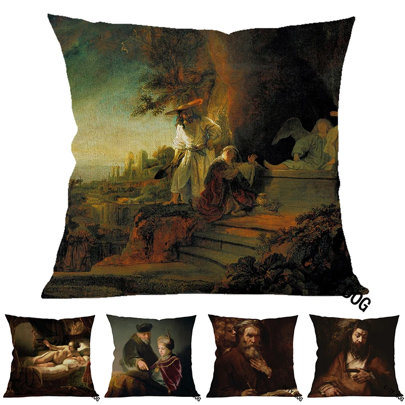 Rembrandt Harmenszoon van Rijn картина искусство 45*45 см наволочка для подушки Чехол отеля офиса