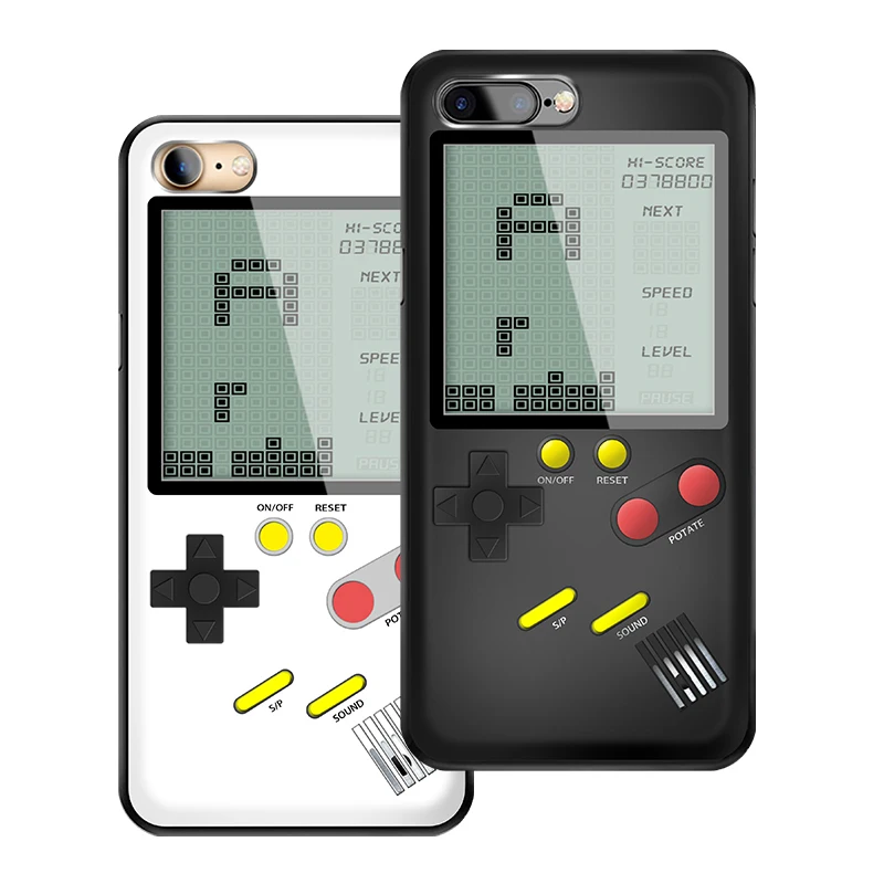 Данные лягушка Встроенный 8 Классический Tetris игры машина Чехол для Iphone6/7/8/X плюс защиты оболочки ностальгические игровой консоли для Iphone 7