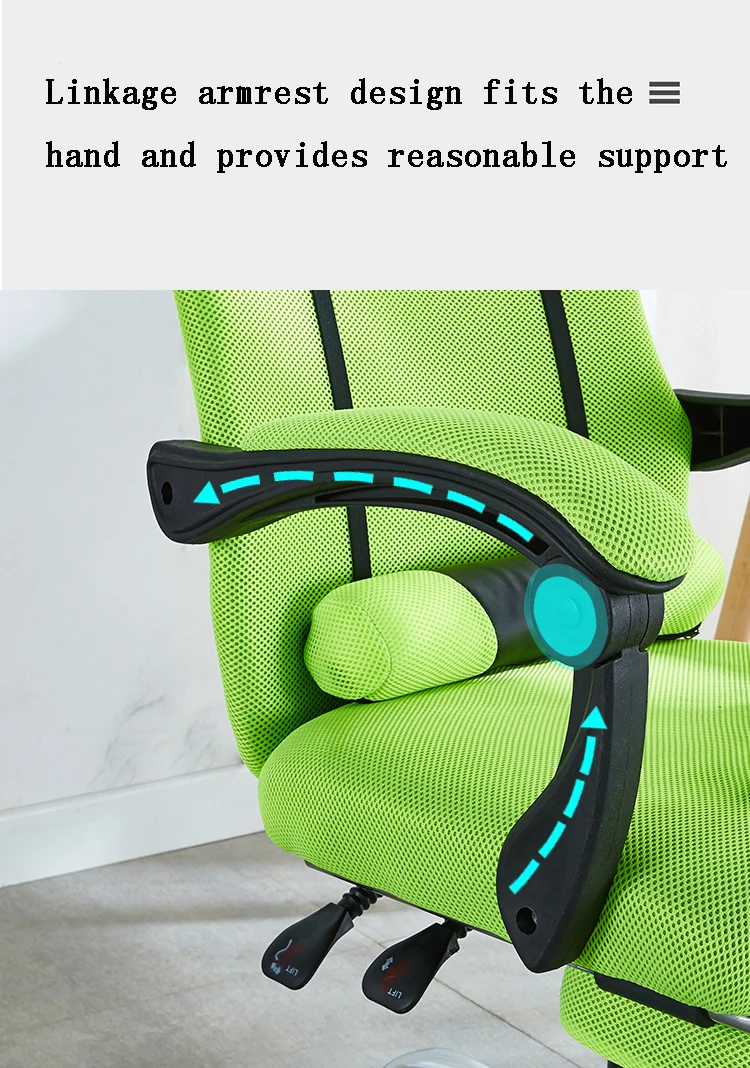 Description Picture 5 of itemComfortable Simple Footrest Office Chair Net Cloth Lifting Rotation Computer Chairs Gaming Stool Armchair Household Furniture