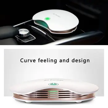 

Air Freshener Cleaner Car Air Purifier With Negative Ion Generator Activated Carbon Integrated Filter Aroma Storage Box