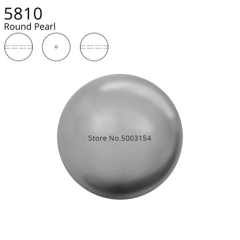 Grey 731 С украшением в виде кристаллов от Swarovski 5810 круглая жемчужная бусина с целый Просверленный отверстие Бисер для самостоятельного изготовления браслетов ювелирные изделия сделать штуцер - Цвет: Grey 731