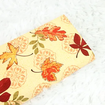 

half meter maple leaves print twill 100% cotton fabric for handmade DIY bag pillow back cushion sofa material CR-227