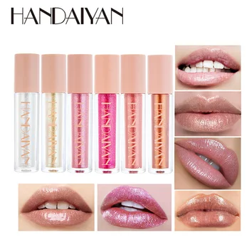 

HANDAIYAN Diamond Liquid Pearly Glitter Lip Gloss Waterproof Lipstick Moisturizer Velvet Beauty Makeup Long Lasting Lipsticks