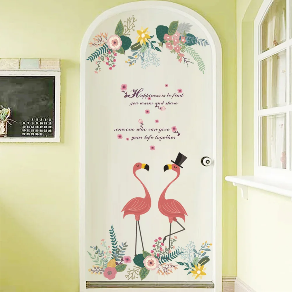 Скандинавский современный минималистичный Фламинго гостиная спальня Ресторан декоративные наклейки на стену самоклеющиеся