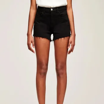 

2020 Spring Summer Women's Zipper Denim Shorts Pockets High Waist Shorts Female Clothes