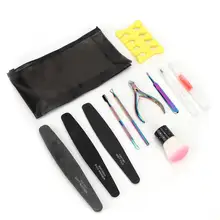 Маникюрный набор для ногтей, набор инструментов для снятия омертвевшей кожи, вилочные ножницы, пилочка для ногтей, щетка для удаления пыли, набор инструментов для маникюра