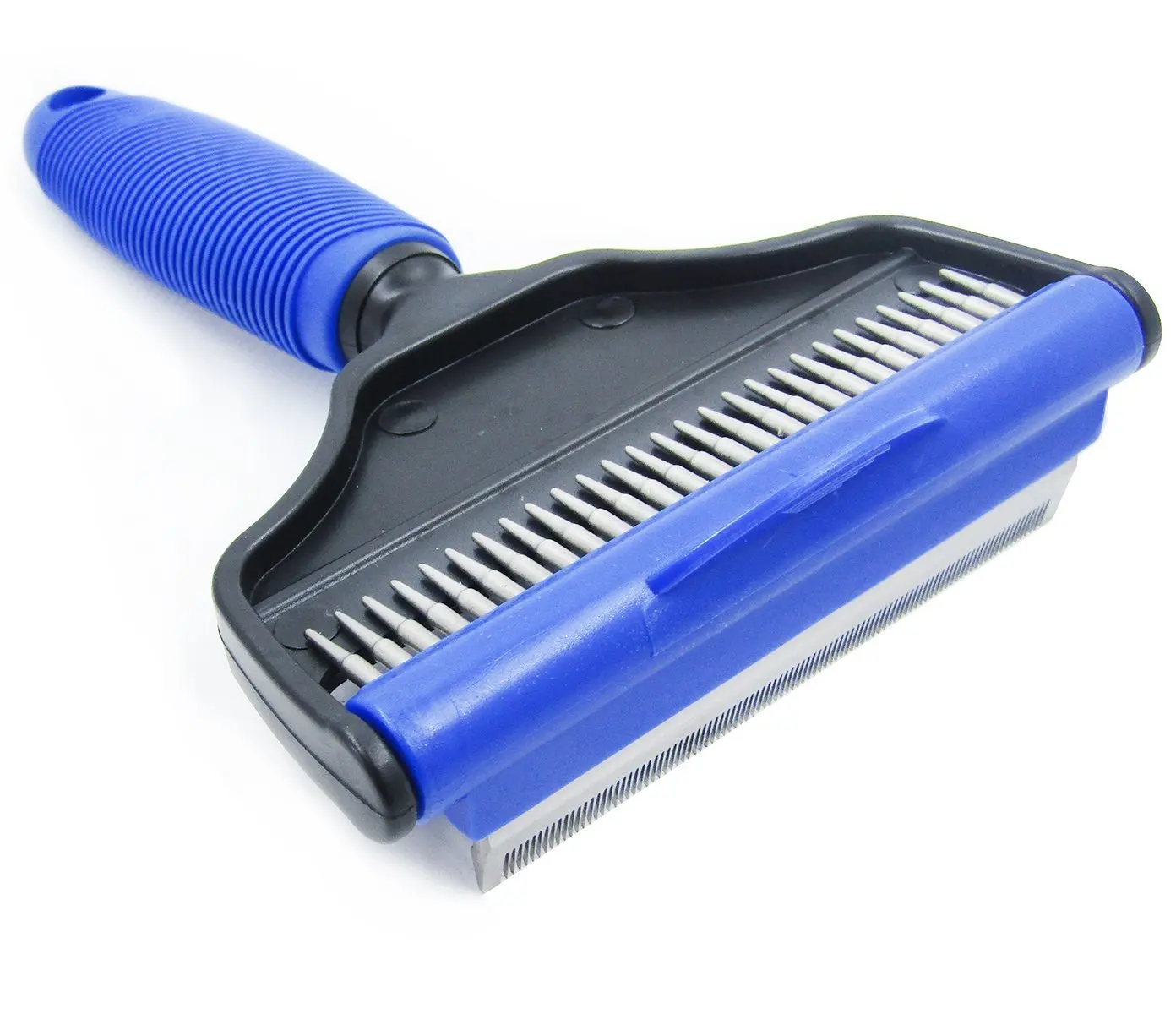 Собака Уход за лошадьми кисти и Deshedding инструмент для собак и кошек 2-в-1 собака щеткой удалить собачья шерсть PB005
