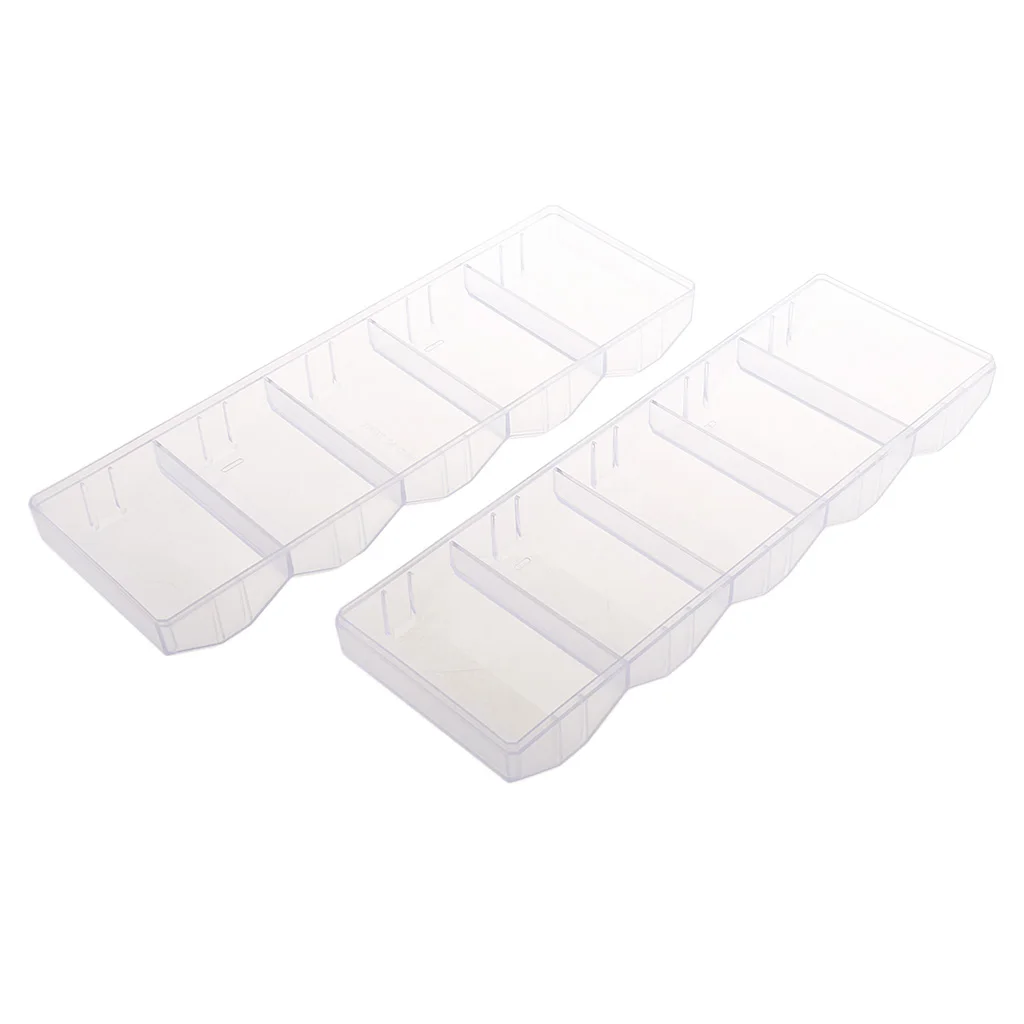 Portable 100 Chips Poker Chip Tray Box W/ Lid For Casino Game 24 X 8 X 5cm