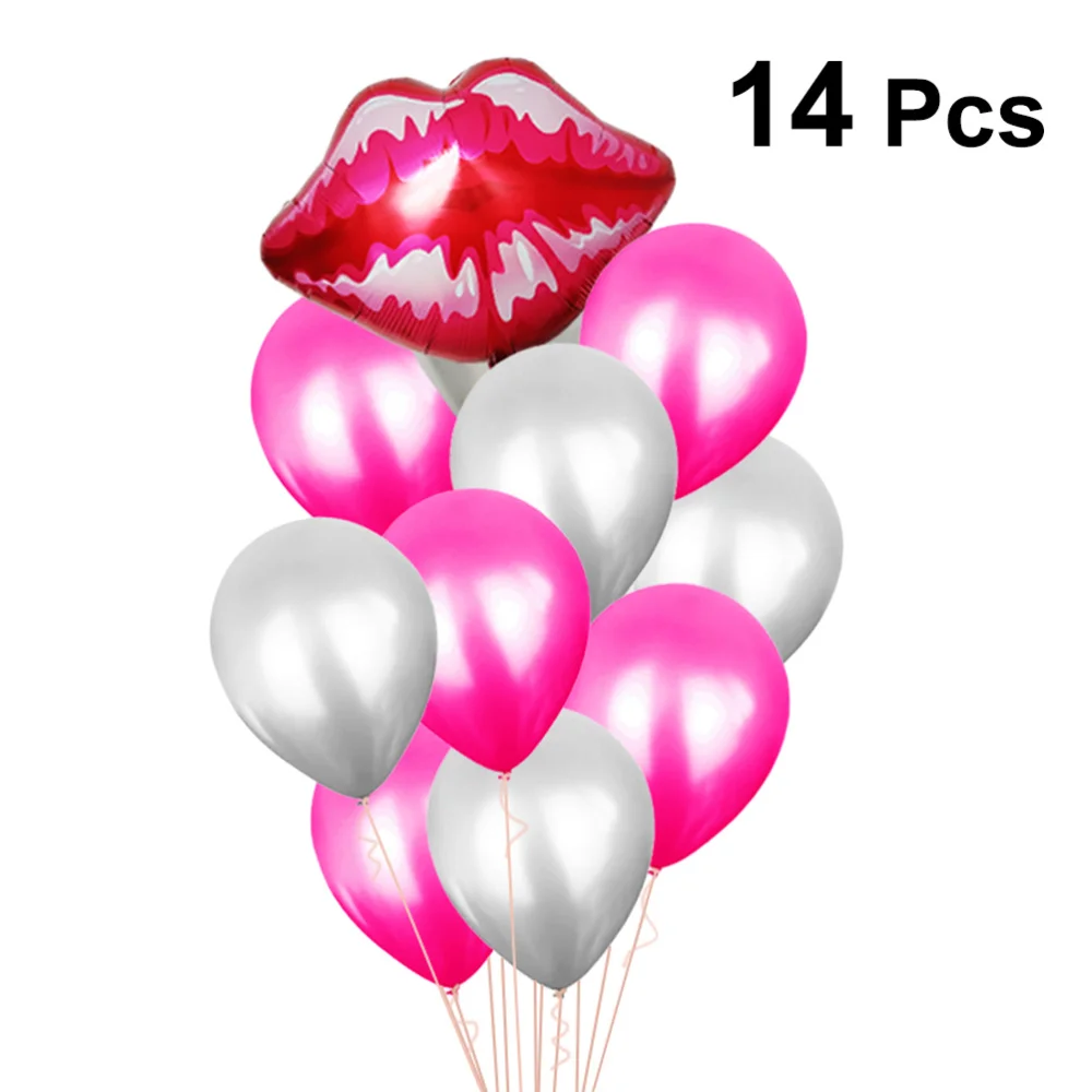 

14pcs Creative Mix Colored Foil Balloons Latex Balloons Set for Birthday Bouquet Wedding Engagement