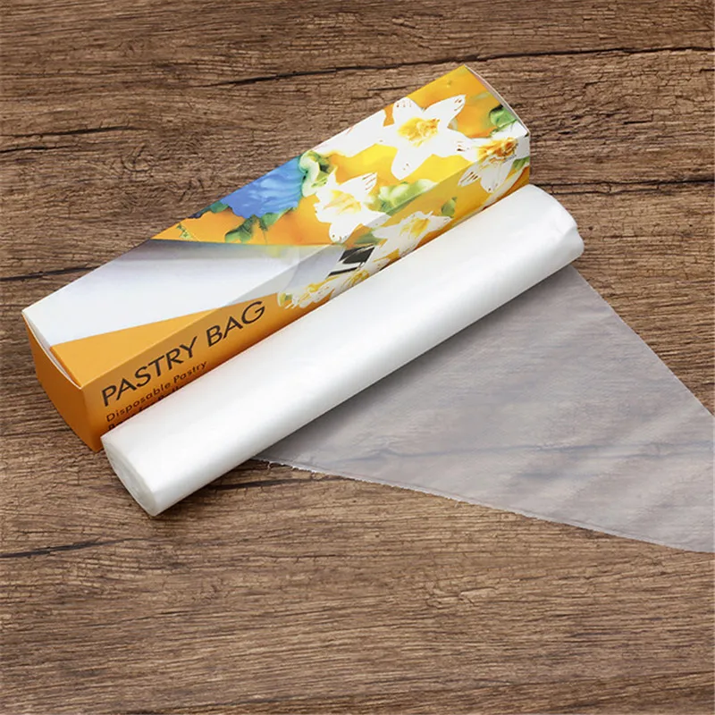 50 pcsroll Disposable Pastry Bags Piping Bag Icing Fondant Cake Cream Decorating Pastry Tip Confectionery Mould Cupcake Tool 02