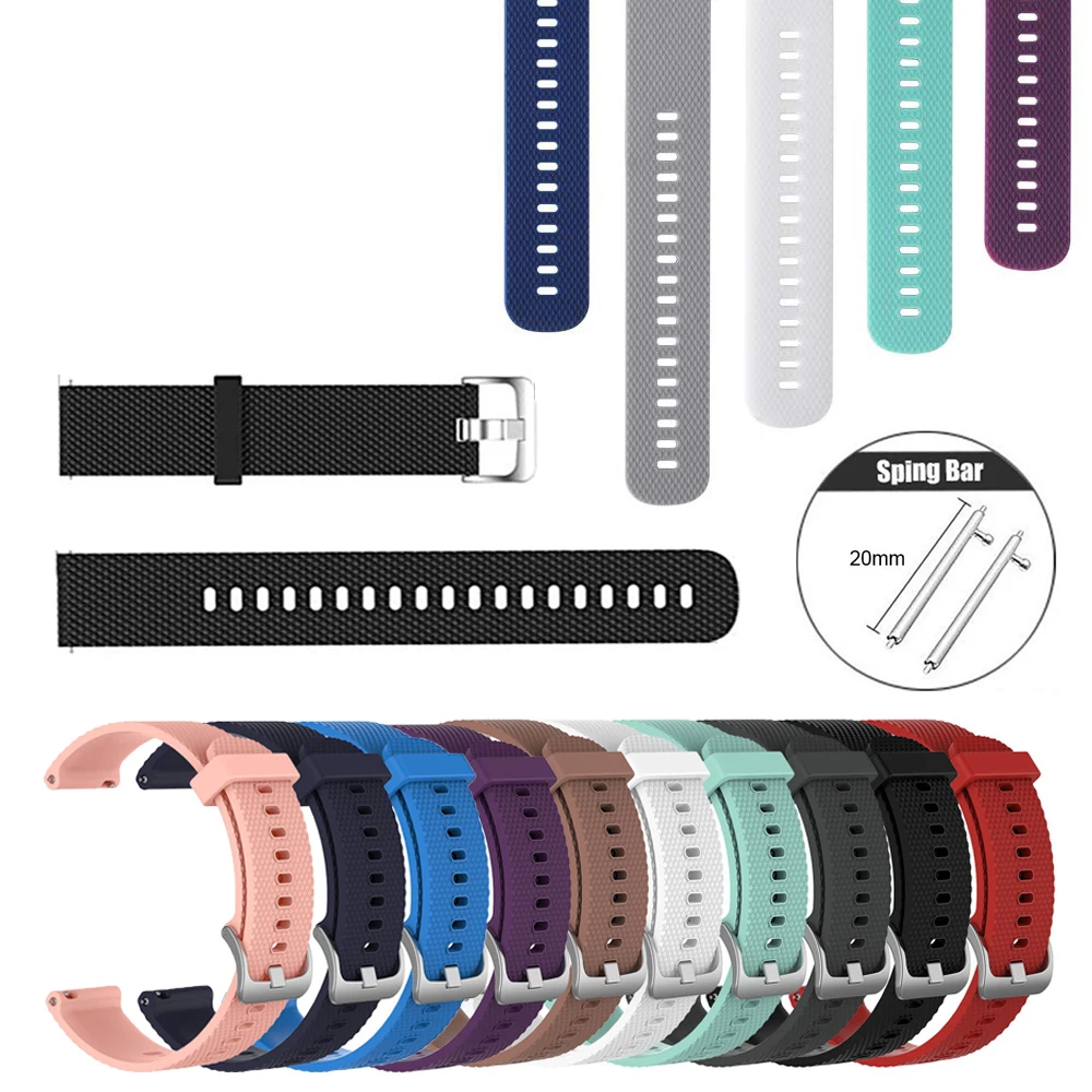 

Silicone Wristband For Garmin Vivoactive 3 Strap 20mm Accessorie Replacement Band For Vivoactive3 Vivomove HR Strap Bracelet