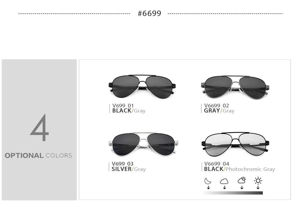 VEITHDIA Мужские Винтажные алюминиевые магниевые солнцезащитные очки поляризованный фотохромный объектив классический бренд солнцезащитные очки для вождения для мужчин
