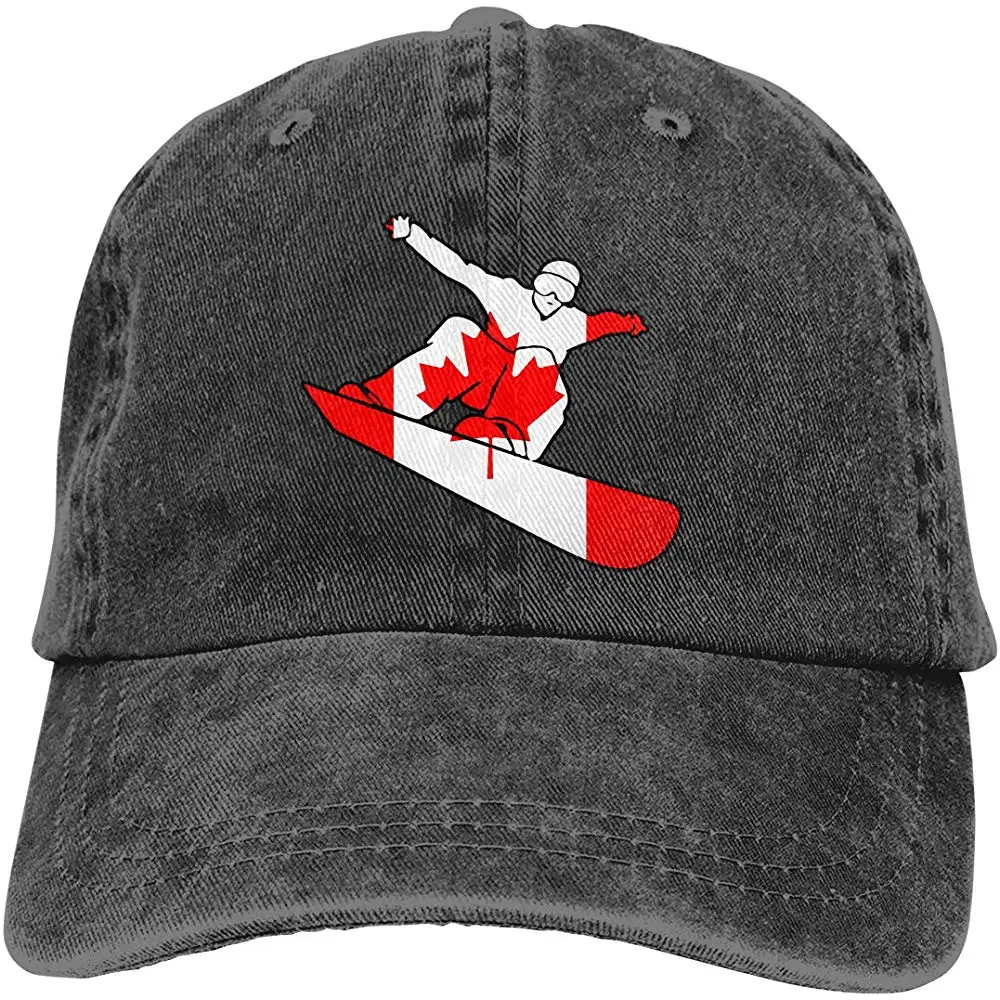Канадский флаг сноуборд унисекс вымытый Jeanet бейсболка солнцезащитная Кепка Регулируемая задняя застежка Кепка водителя грузовика