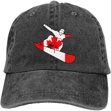 Канадский флаг сноуборд унисекс вымытый Jeanet бейсболка солнцезащитная Кепка Регулируемая задняя застежка Кепка водителя грузовика