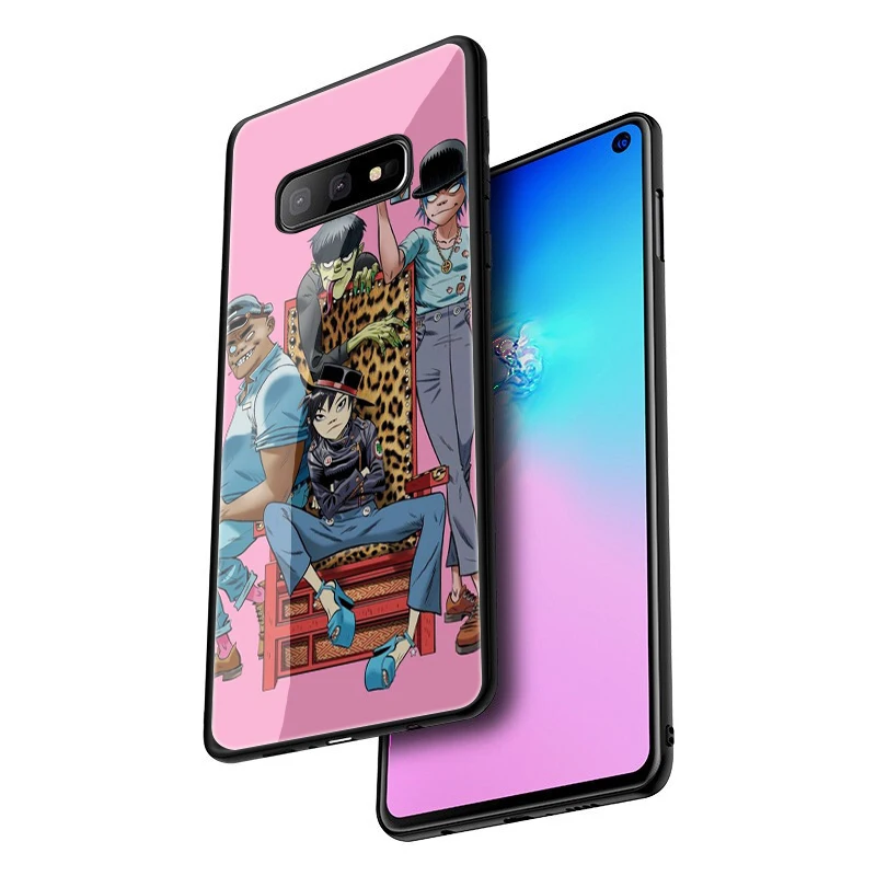EWAU Gorillaz лодка Illust Музыкальный Чехол из закаленного стекла для телефона для samsung S7 край S8 S9 S10 Note 8, 9, 10, плюс A10 20 30 40 50 60 70