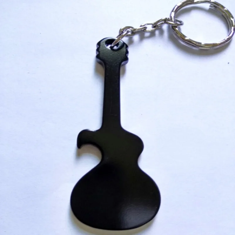 Personalized Wedding Party Favor Guitar Shaped Bottle Opener Keychain Keyring Custom Bride& Groom Names Wedding Gift for Guest