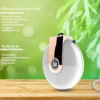 

NEW Portable Air Purifier Negative Ion Portable Necklace Mini Purifier Household for PM2.5 Formaldehyde Smoke Car Electronics