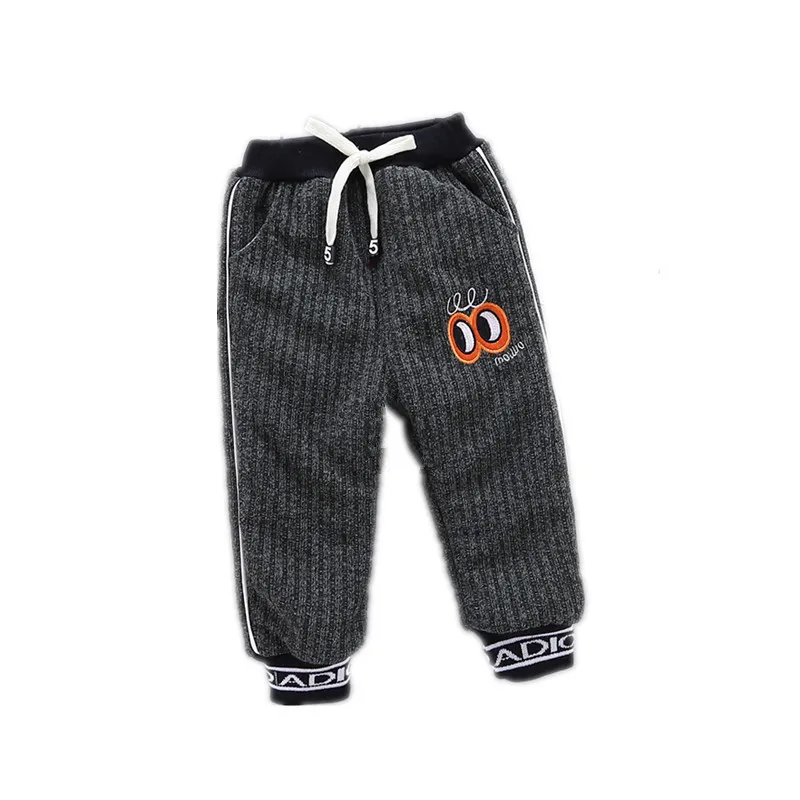 

New Winter Children Casual Clothes Boys Girls Elastic Band Pants Kids Baby Thick Cotton Clothing Infant Autumn Cartoon Trousers