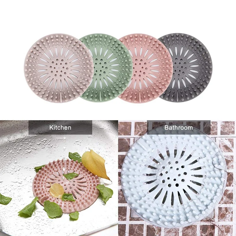 

Hair Catcher Durable Hair Stopper Shower Drain Covers Easy To Install and Clean Suit for Bathroom Bathtub and Kitchen 5 Pack