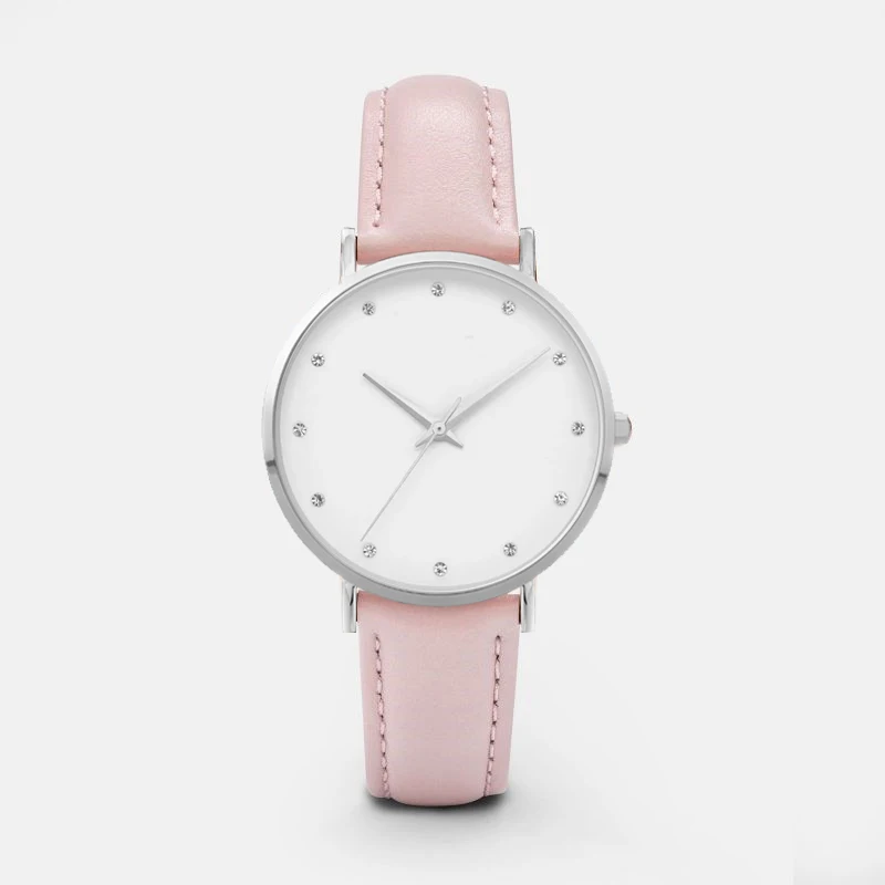 Новое поступление роскошные женские часы с искусственным бриллиантом Женские повседневные кварцевые часы Montre Femme Relojes Mujer женские часы horloges vrouwen - Цвет: silver pink